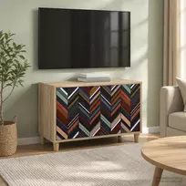 TV staliukas Televizoriaus spintelė OMMEN 69 x 33 x 50 cm Sonoma ąžuolo