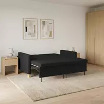 Ištraukiama sofa-lova Juoda Audinys