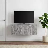 TV staliukas Sieninė TV spintelė 59,5 x 41 x 30 cm Pilka Sonoma