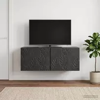 TV staliukas Sieninė TV spintelė 78,5 x 41 x 30 cm Juoda Apdirbta mediena