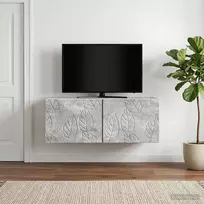 TV staliukas Sieninė TV spintelė 98 x 41 x 30 cm Betono pilka
