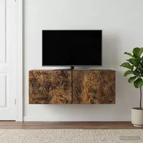 TV staliukas Sieninė TV spintelė 98 x 41 x 30 cm Dūminio ąžuolo