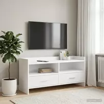 TV staliukas Televizoriaus spintelė 100 x 33 x 47 cm Balta Apdirbta mediena