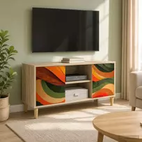 TV staliukas Televizoriaus spintelė BONN 102 x 33 x 50 cm Sonoma ąžuolo