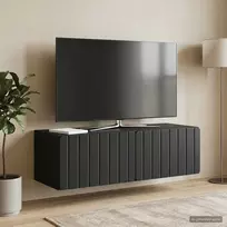 TV staliukas Sieninė TV spintelė 98 x 41 x 30 cm Juoda Apdirbta mediena