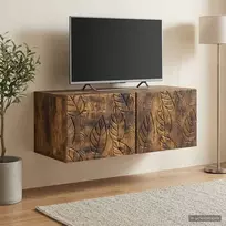 TV staliukas Sieninė TV spintelė 98 x 31 cm Dūminio ąžuolo Apdirbta mediena