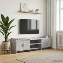 TV staliukas Televizoriaus spintelė 168 x 33 x 47 cm Betono pilka
