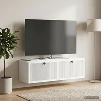 TV staliukas Sieninė TV spintelė Balta 98 x 31 x 30 cm Apdirbta mediena