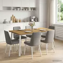 Kvadratinis valgomojo stalas 160 x 80 x 75 cm Balta