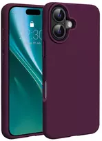 Etteri silikoninis Mag dėklas, skirtas iPhone 16 6,1', tamsios vyšnios spalvos