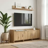 TV staliukas Televizoriaus spintelė 130 x 33 x 47 cm Artisano ąžuolo