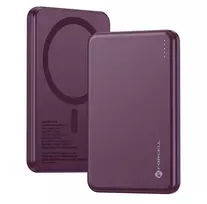 Powerbank compatible with MagSafe Forcell F-Energy Slim F5K9 QC4.0 PD3.0 15W 5000 mAh cherry