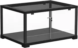 Aosom RopliÅ³ terariumas, 86,3 l, su stumdomomis durimis, uÅ¾rakinamas, juodas, 60 x 45 x 32 cm