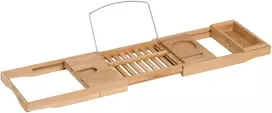 Aosom Voniai skirta lentelė iš bambuko, reguliuojamas ilgis 70-105 cm, natūrali spalva