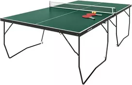 Aosom Stalo teniso stalas su rinkiniu, sulankstomas, 8 ratukai, žalias, 274 x 152,5 x 76 cm