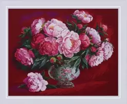 Riolis Siuvinėjimo kryželiu rinkinys "Prabangūs Bijūnai" 50x40 cm SR2345