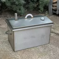 Bbq Expert Rūkykla žuviai bei mėsai 45L su hidro sklende! (Nerūdijančio plieno)