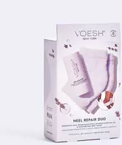 Voesh rinkinys kulnams (22 ml. balzamas + 2 vnt. kojinės kulnams) levandų | VOESH Heel Repair Duo (Heel Repair Balm + Heel Socks) Lavender
