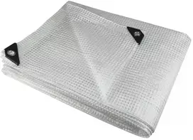 Plandeka 4x5 brezentas, 100 g/m², skaidrus, sutvirtintas