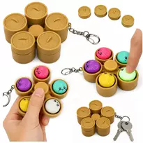 Lean Toys Dumplings in a Basket Keychain Glowing LED Dumpling Fidget Spinner 9.5 cm