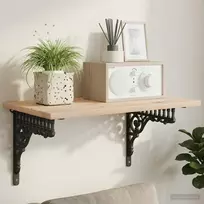 Sienos lentynos laikikliai 2 vnt. Juoda 27,5 x 23 x 4 cm