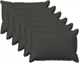 Pagalvėlės užvalkalas 6 pcs HOUTEN Tamsiai pilka 30 x 50 cm