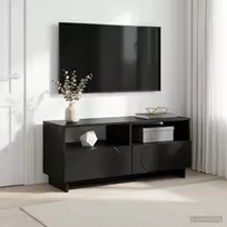 TV staliukas Televizoriaus stovas 90 x 34.5 x 40 cm Juoda Apdirbta mediena