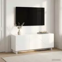 TV staliukas Televizoriaus stovas 90 x 34.5 x 40 cm Itin blizgi balta