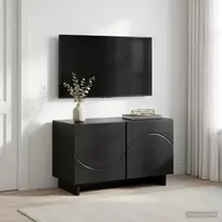 TV staliukas Televizoriaus stovas 60 x 34,5 x 40 cm Juoda Apdirbta mediena