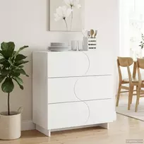 Komoda Balta 70 x 38 x 75 cm Apdirbta mediena