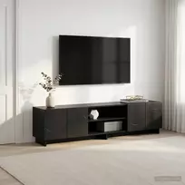TV staliukas Televizoriaus stovas 179.5 x 34.5 x 40 cm Juoda