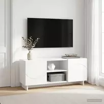 TV staliukas Televizoriaus stovas 90 x 34.5 x 40 cm Balta Apdirbta mediena
