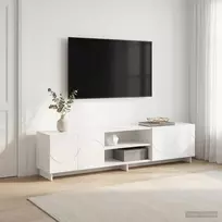 TV staliukas Televizoriaus stovas 179.5 x 34.5 x 40 cm Balta