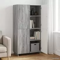 Aukšta komoda Pilka Sonoma 79 x 41 x 151 cm Apdirbta mediena