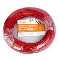 KENO 6mm² raudonas kabelis, 50m pakuotė