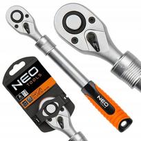 NEO TOOLS teleskopinis terkšlinis raktas 1/4″, 150–200 mm, 72 dantų mechanizmas