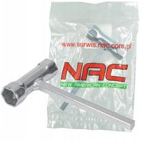 NAC techninės priežiūros raktas vejapjovėms, 19 ir 21 mm, 3/8 col. kvadratinė jungtis