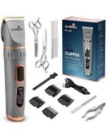 Gyvūnų kirpimo mašinėlė Pethaus PH-100 Groomer Master su LCD ir priedų rinkiniu, pilka