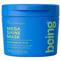 BEING Mega Shine kaukė plaukams su taukmedžio sviestu ir alavijo ekstraktu 354ml