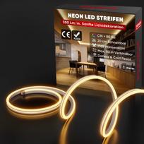 Neoninė LED juosta, AC IP65 120 LED/m  šiltai balta, 1 m