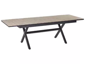 Išskleidžiamas sodo stalas FANES 184/242 x 90 cm, metalas, grafito spalvos