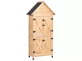 Sodo įrankių sandėliukas SENIGA 85 cm, 46 cm, eglės mediena, natūralus
