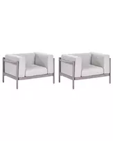 2 lauko fotelių rinkinys FERRETTI, pilkai smėlinės spalvos