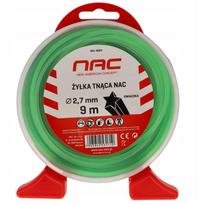NAC žvaigždinio profilio trimerio valas, 2,7 mm × 9 m