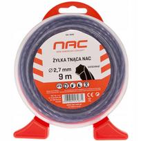 NAC šešiakampė trimerio valo ritė, 2,7 mm × 9 m