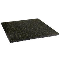 Guminis grindų kilimėlis HMS POS35 100x100x3.5 cm juodas/geltonas