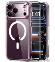 Skaidrus dėklas + Stikliukas Apple iPhone 17 Pro / 18 Pro telefonui "ESR Classic Hybrid Magsafe + TG"