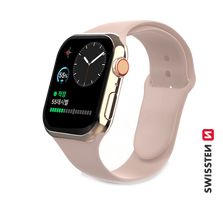 Swissten Silicone Band for Apple Watch 1/2/3/4/5/6/SE / 42 mm / 44 mm / Pink