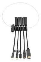 Modulinis HDMI adapterių rinkinys DELTACO, USB- C, mDP, DP, Mini, Micro, juodas / HDMI-AR10 / 1902496