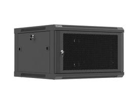 LANBERG WALL-MOUNTED INSTALLATION RACK CABINET 19" 6U 600X600 BLACK, PERFORATED DOOR (FLAT PACK)